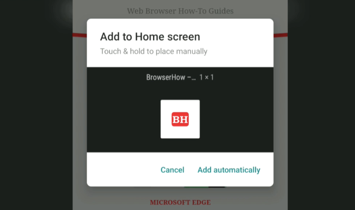 Как добавить ярлыки на главный экран в Chrome Android?